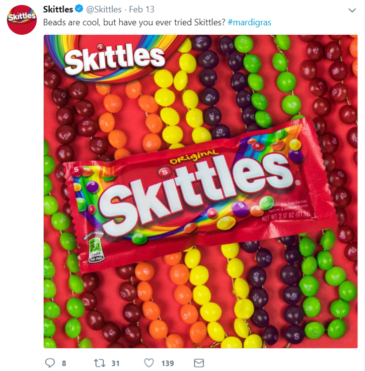 Through the use of pictures and images, skittles are showing you that they ...